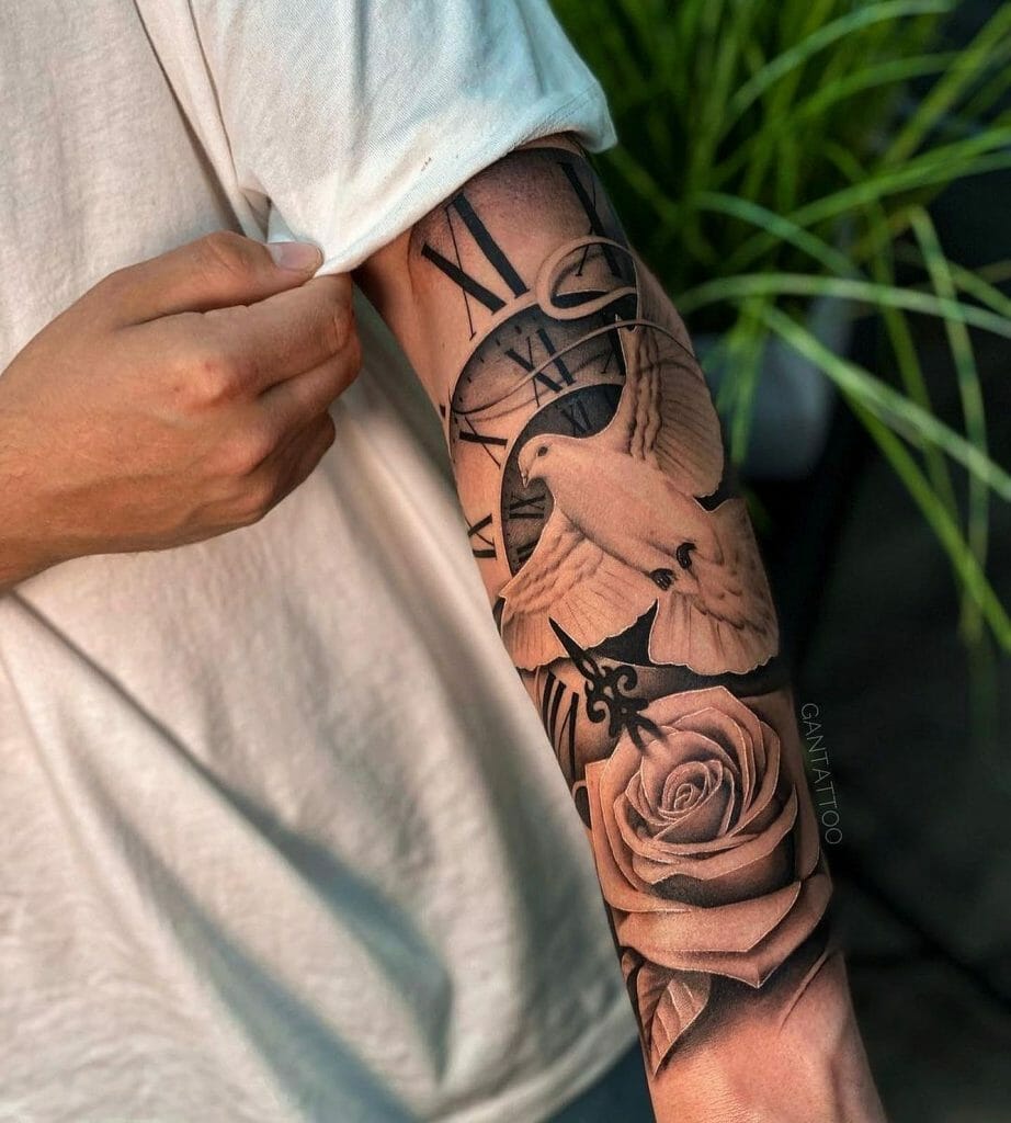 Realistic Dove Tattoo Design