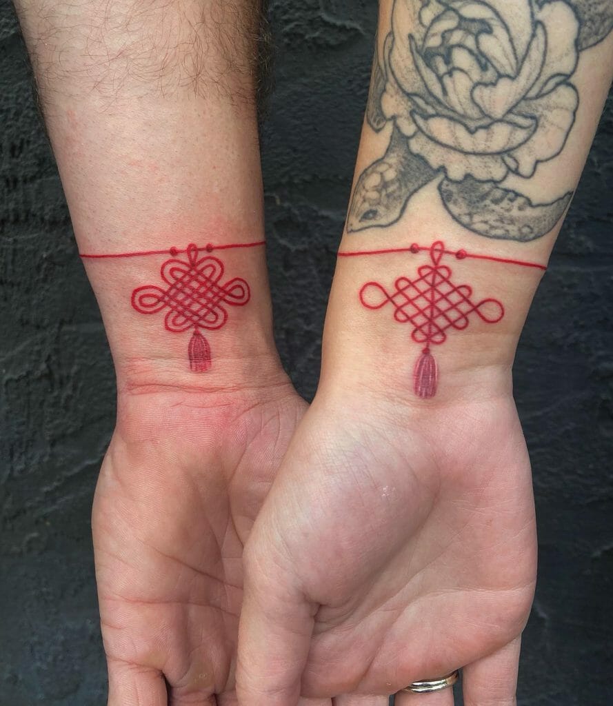 Red Thread Of Fate Couple Tattoo ideas