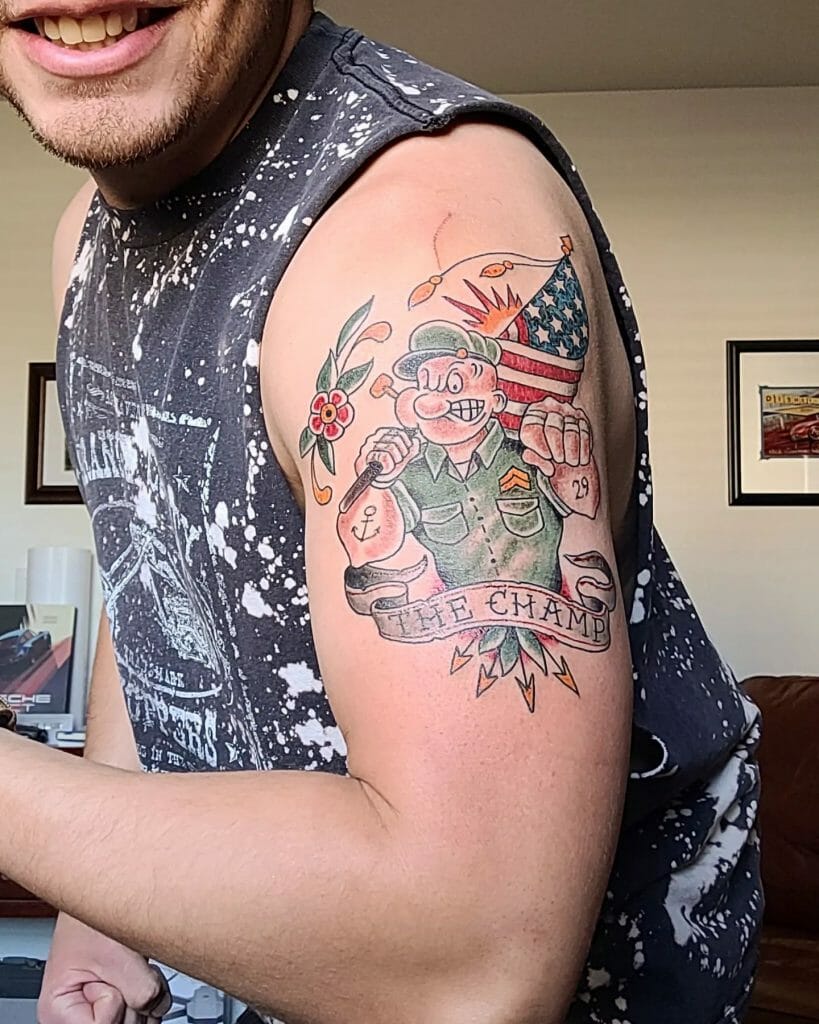 Remembrance American Flag Tattoo Ideas For Someone Who Passed Away