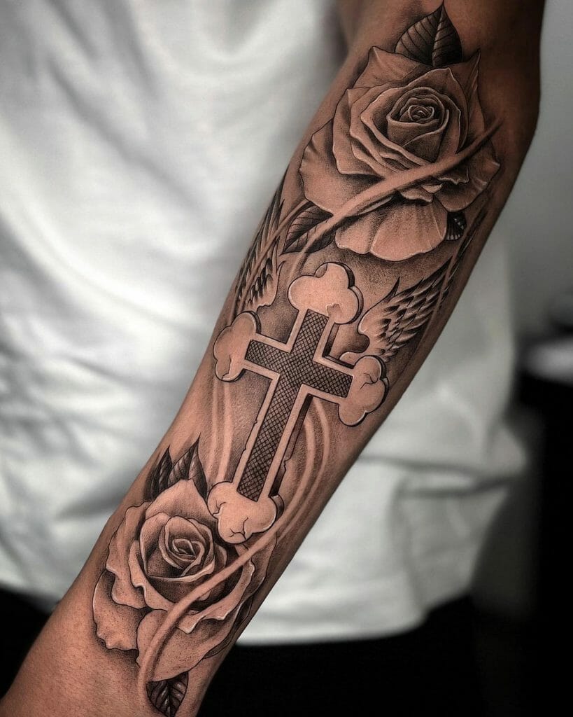 Rose-Cross Tattoo