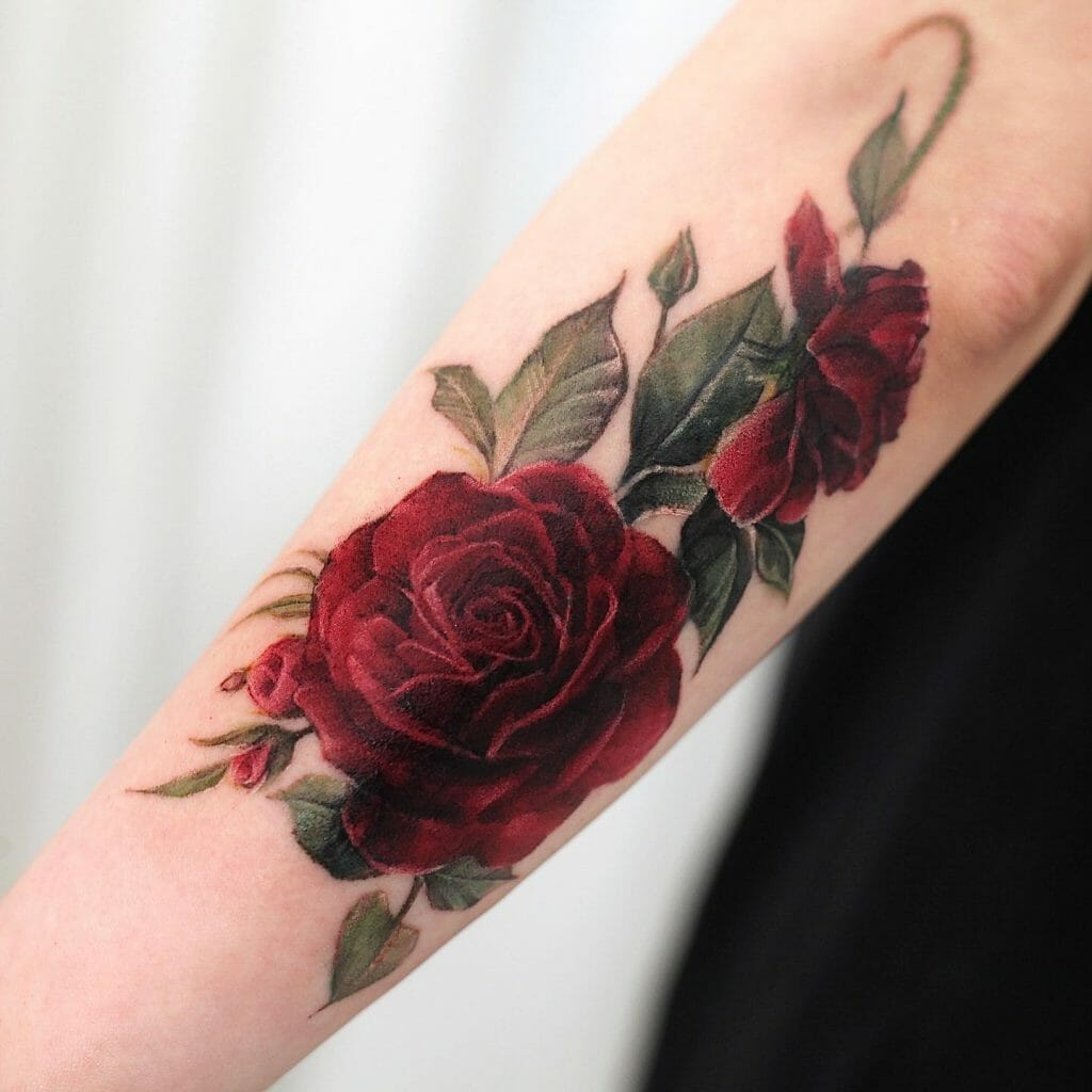 Rose Tattoo Sleeve Ideas