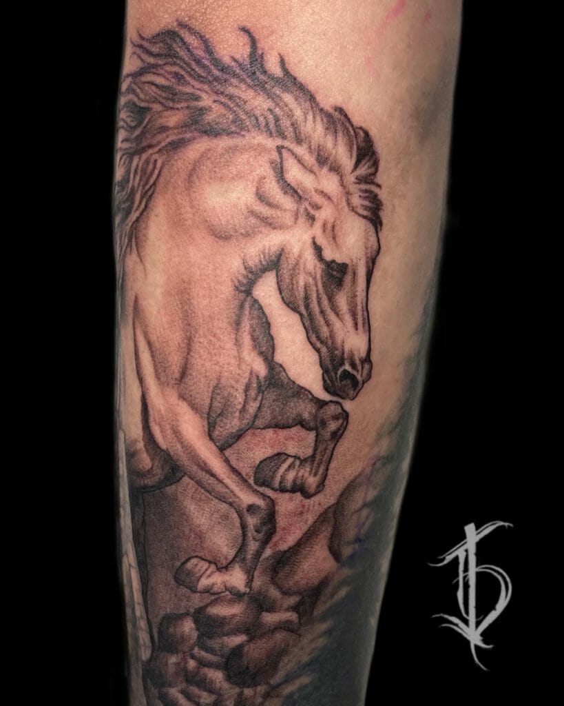 Running Horse Tattoo
