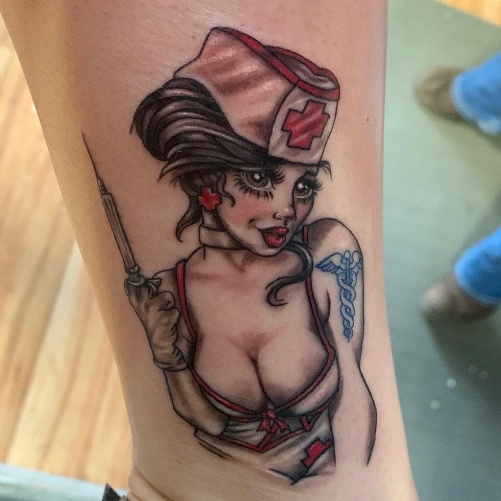 Sexy Pin-Up Nurse Tattoo Design ideas