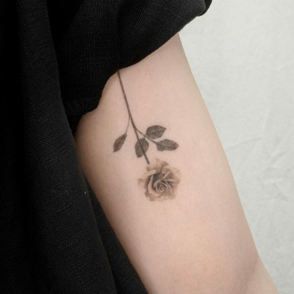 Simple Inverted Rose Tattoo ideas