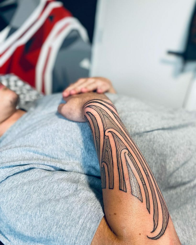 Simple Polynesian Tattoo Sleeves Designs For Guys