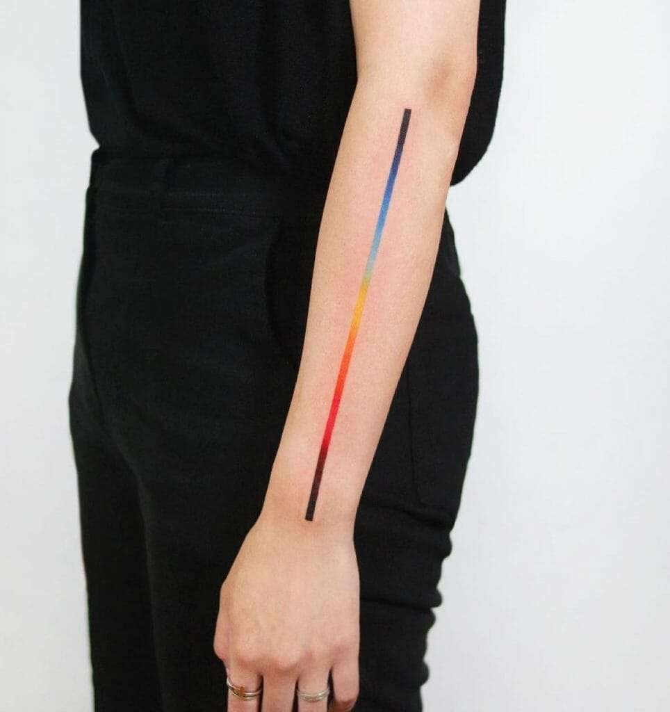 Simple Rainbow Stripe Tattoo ideas