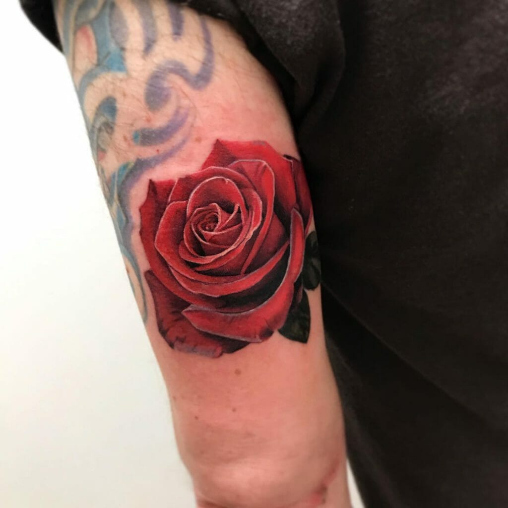 Simple Rose Tattoos For Men