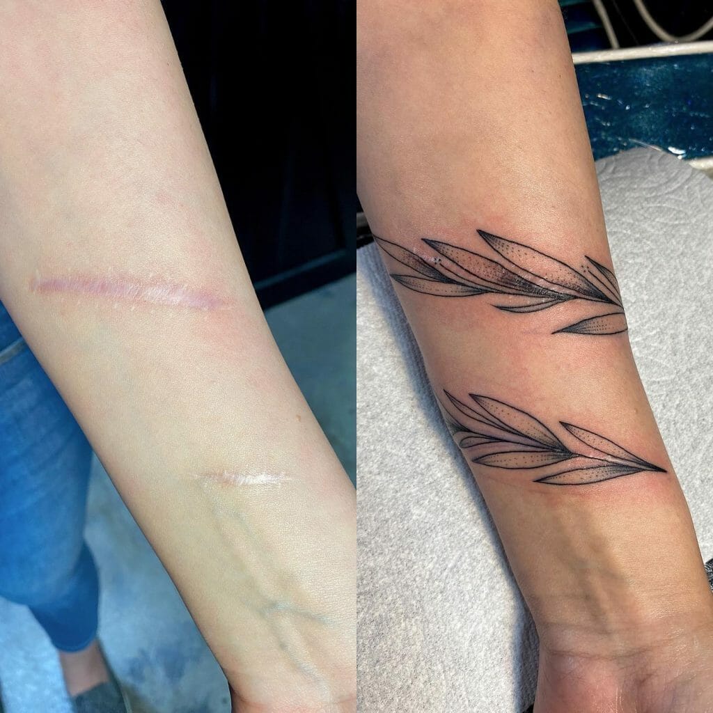 Simple Yet Aesthetic Wrist Vine Tattoo