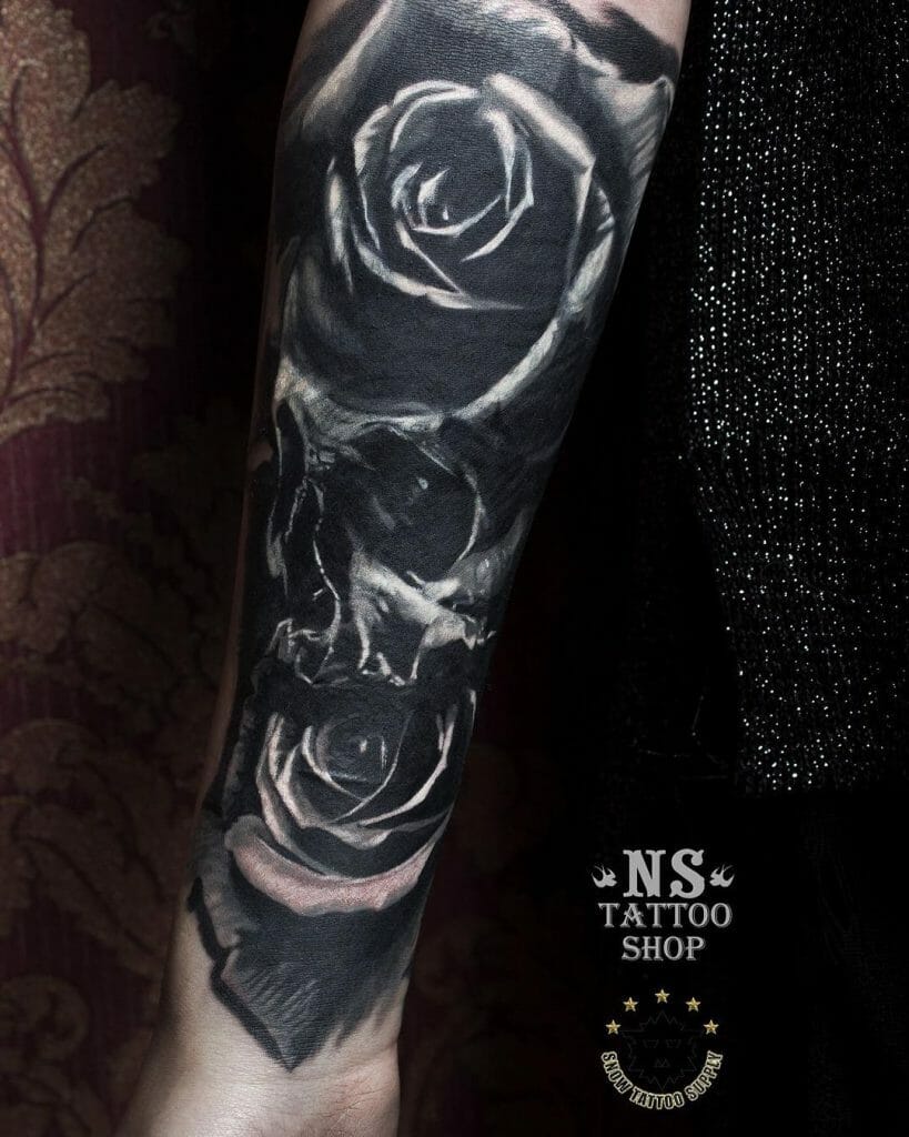 Skull Rose Tattoos