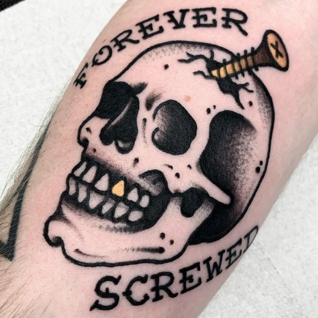 Skull Tattoo With Quote