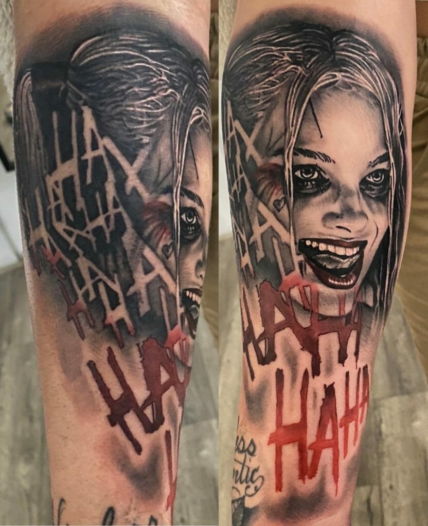 Small Harley Quinn Tattoo