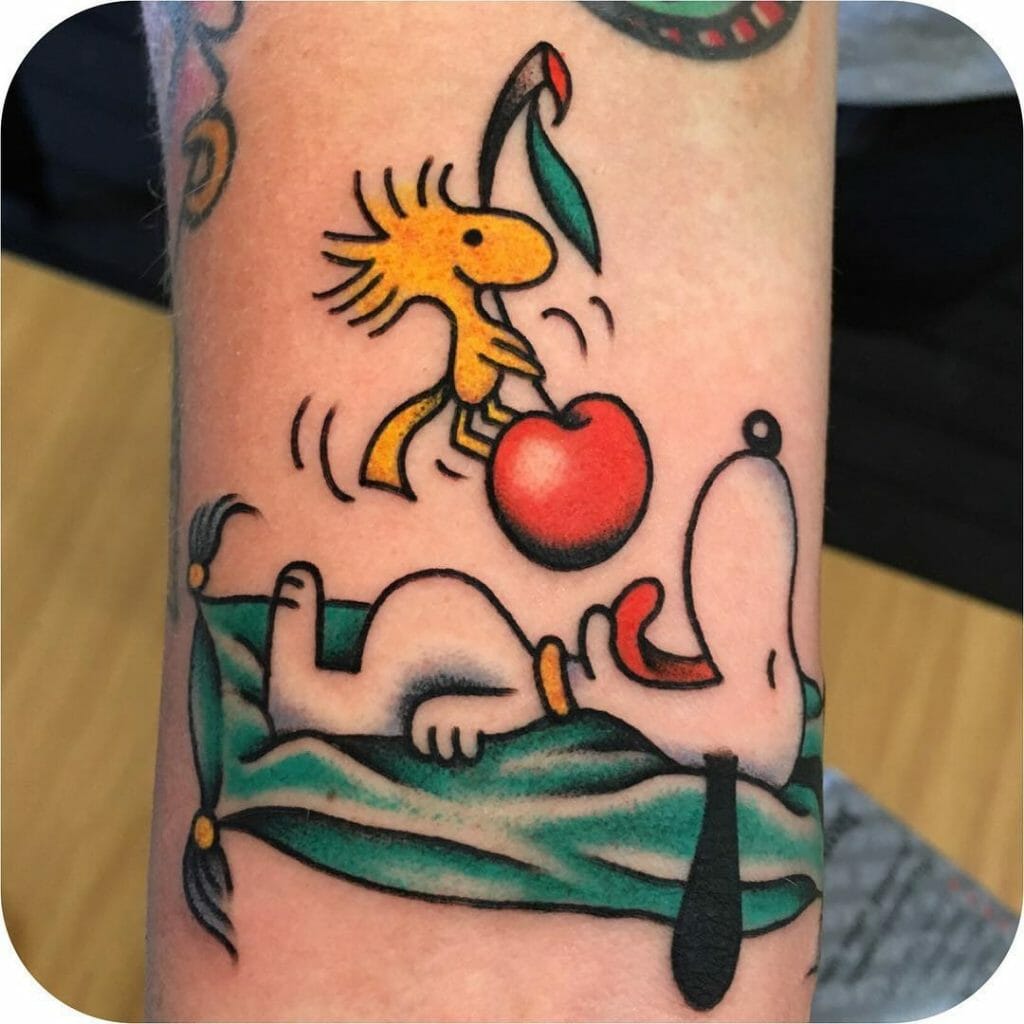 Snoopy and Woodstock Tattoo