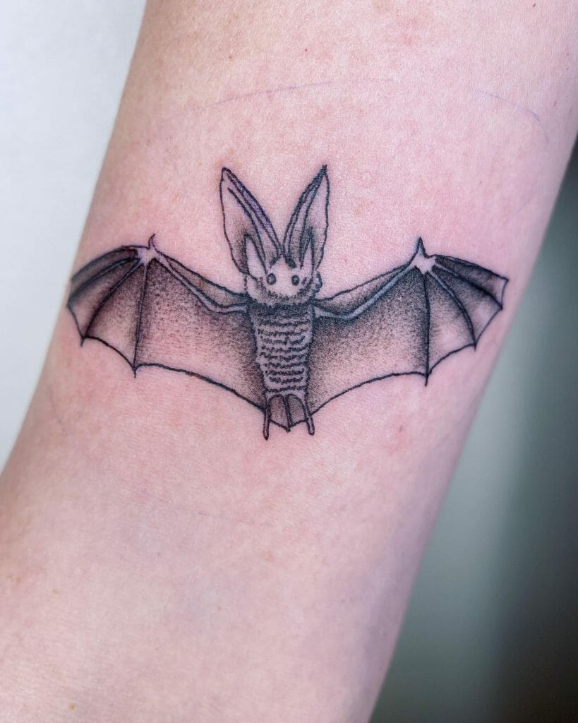 Spooky Little Bat Tattoo