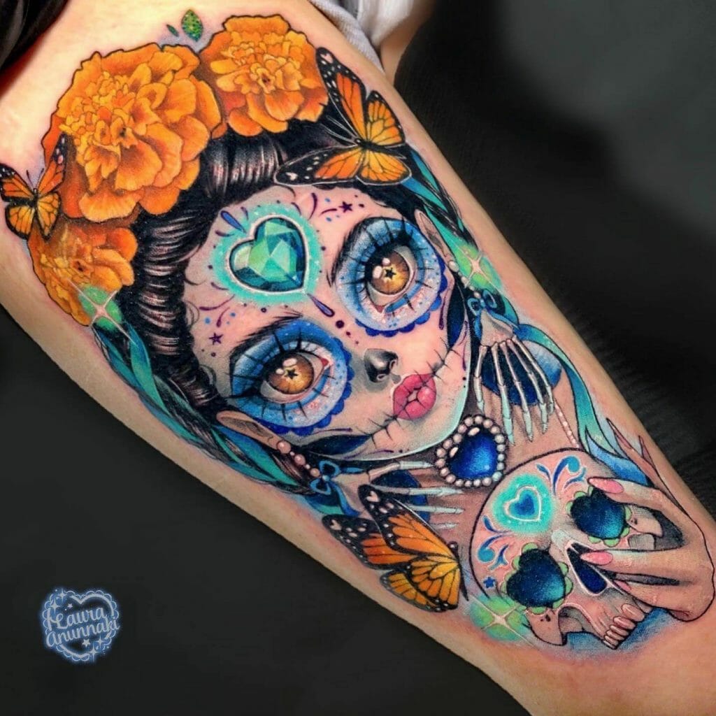 Sugar Skull Girl Tattoo Ideas