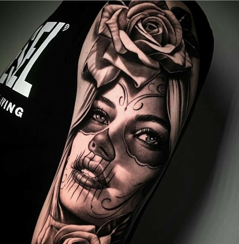 10 Best Sugar Skull Girl Tattoo Ideas That Will Blow Your Mind Outsons Mens Fashion Tips