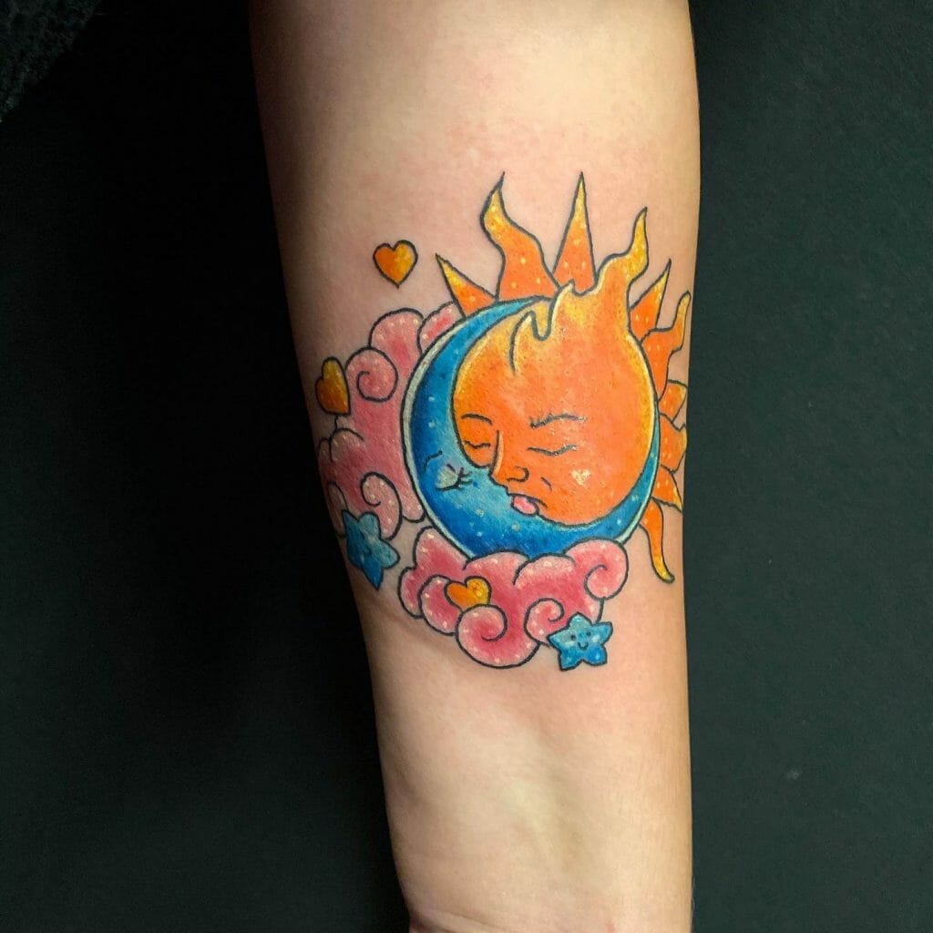 Sun And Moon Arm Tattoo ideas