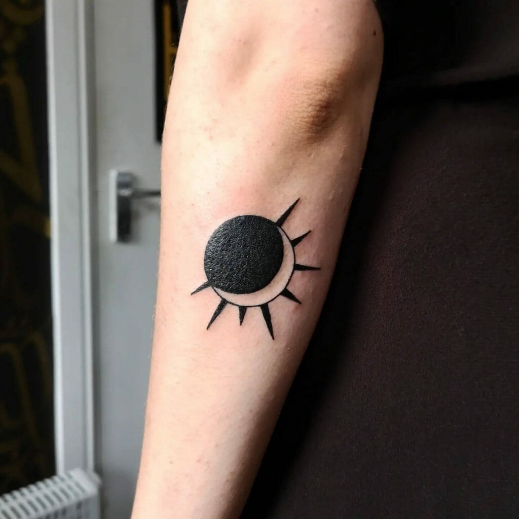 Sun And Moon Eclipse Tattoo
