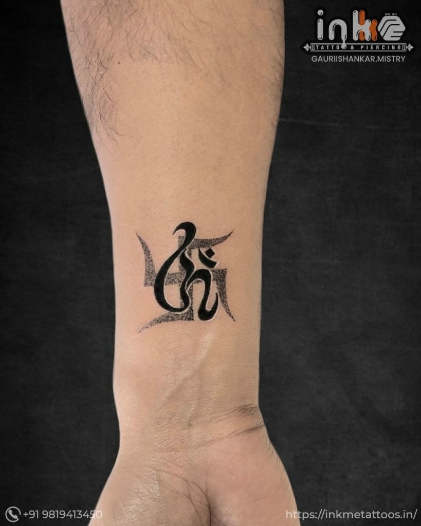 Swastik Om Tattoo Design