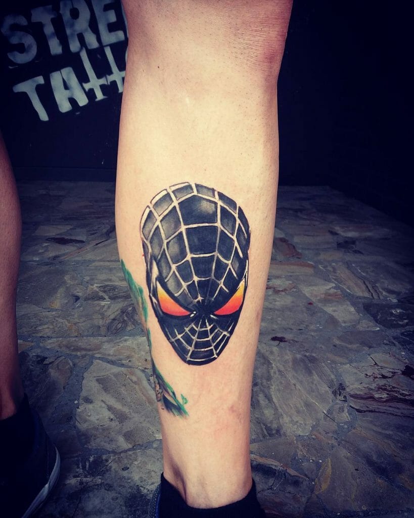 The Black Spiderman Logo Tattoo