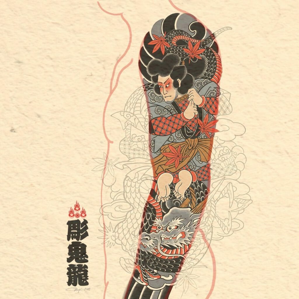 The Colorful Samurai Tattoo