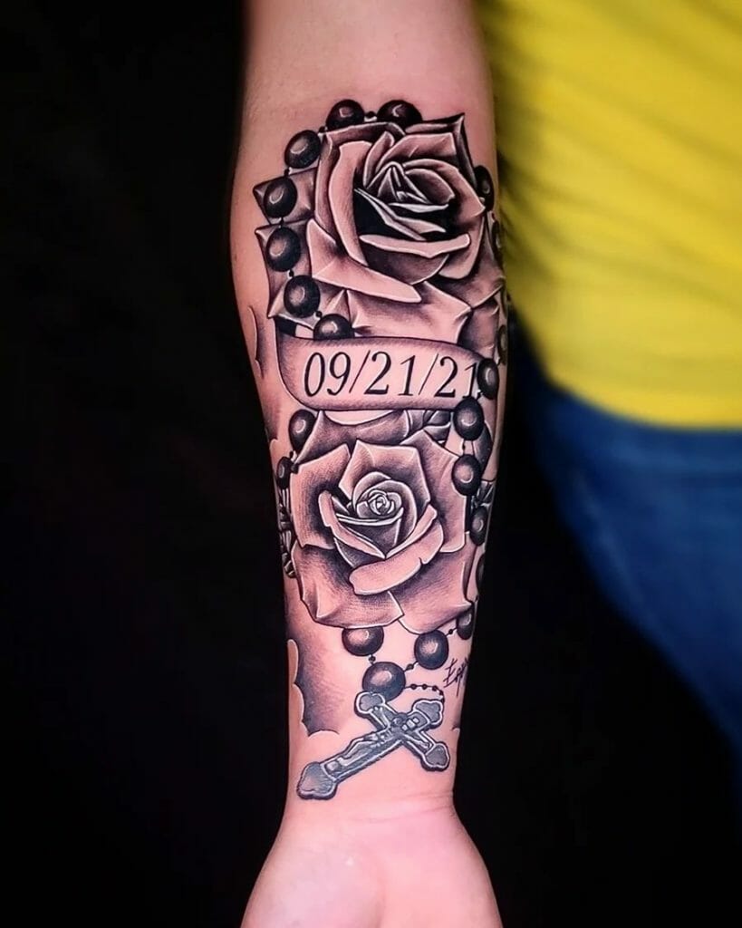 The Date Rosary Tattoo