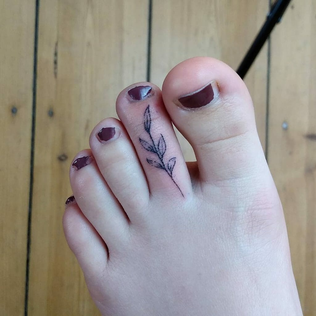 The Perfect Little Branch Of Leaf Tattoo