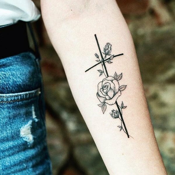 The Rose And Cross Tattoos Of Clarity, Abundance And Bliss