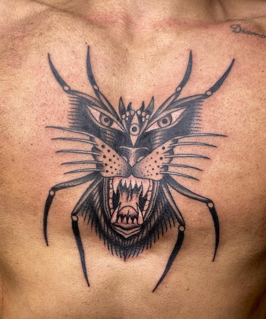 The Traditional Panther and Black Widow Tattoo