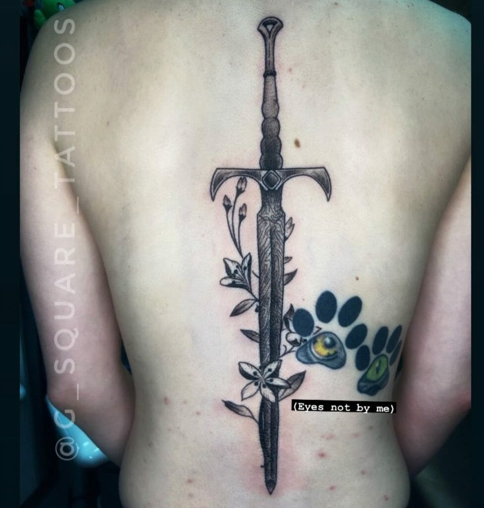 The Traditional Sword Back Tattoo