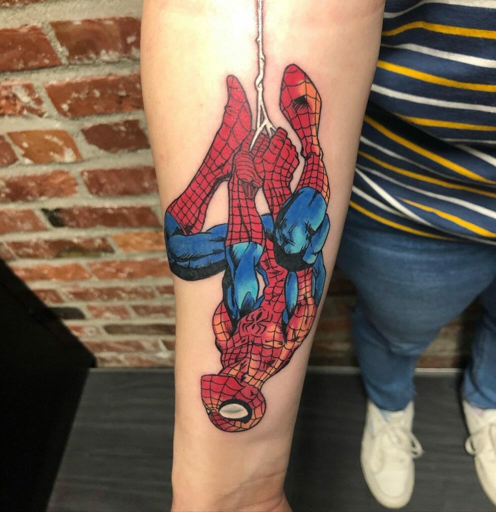 The Upside Down Spiderman Tattoo