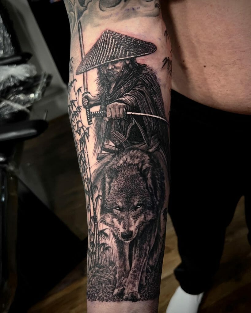 The Wolf Samurai Tattoo
