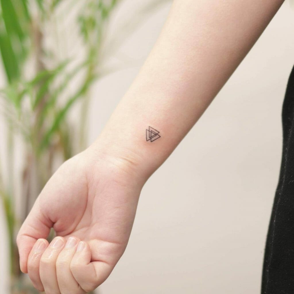 Three Interlocking Triangles Tattoo Design