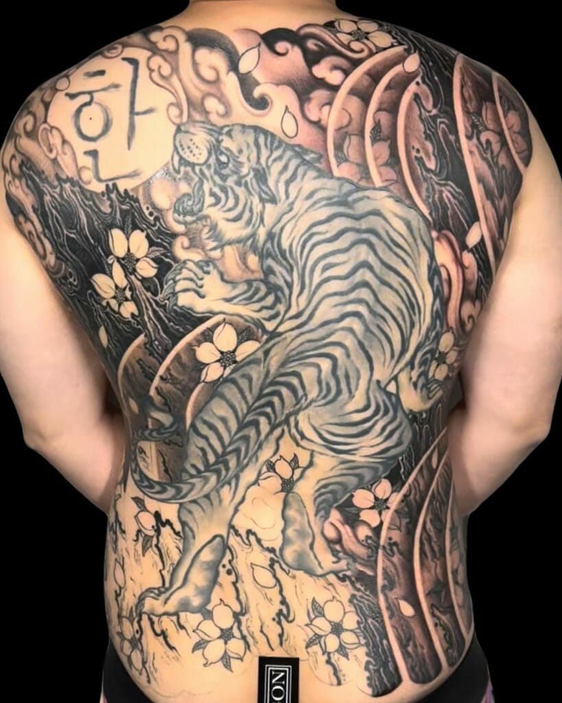Tigers, Turtle, And Phoenix Vietnamese Traditional Tattoo