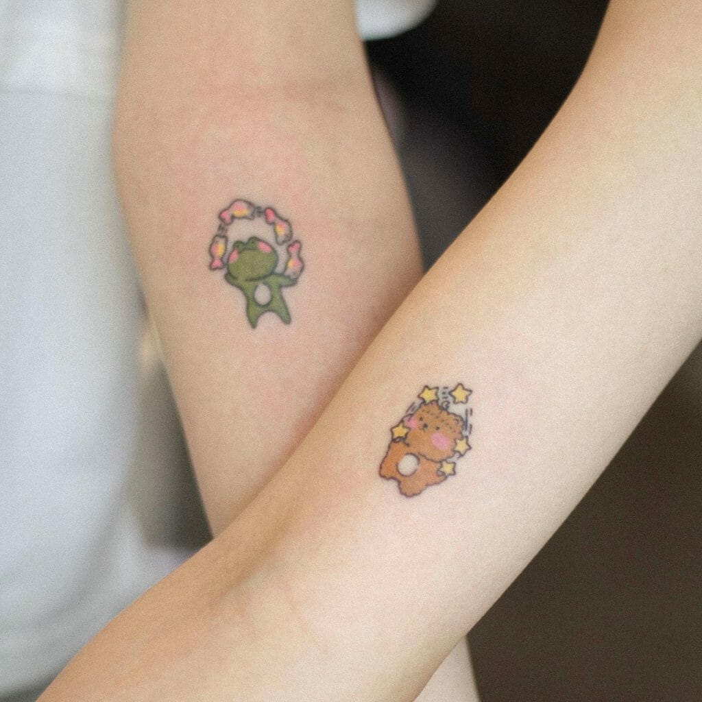Tiny Frog On A Leaf Tattoo Designs For Everybody