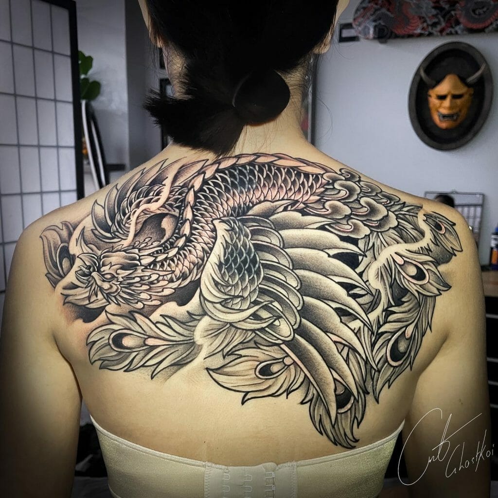 Traditional Japanese Phoenix Tattoo