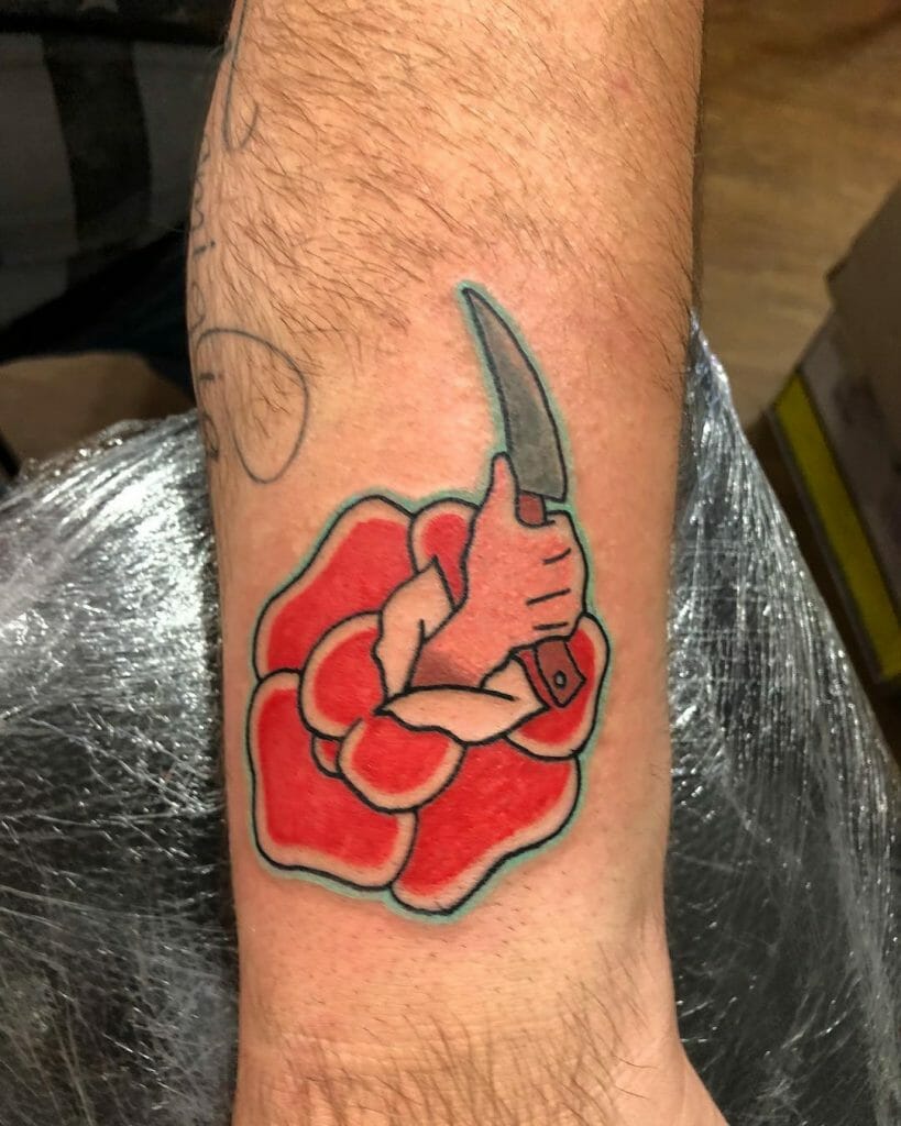 Traditional Knife Through Rose Tattoo ideas