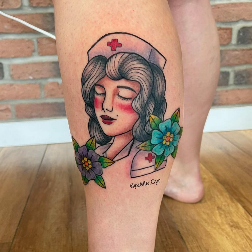 Traditional Pin-Up Nurse Tattoos