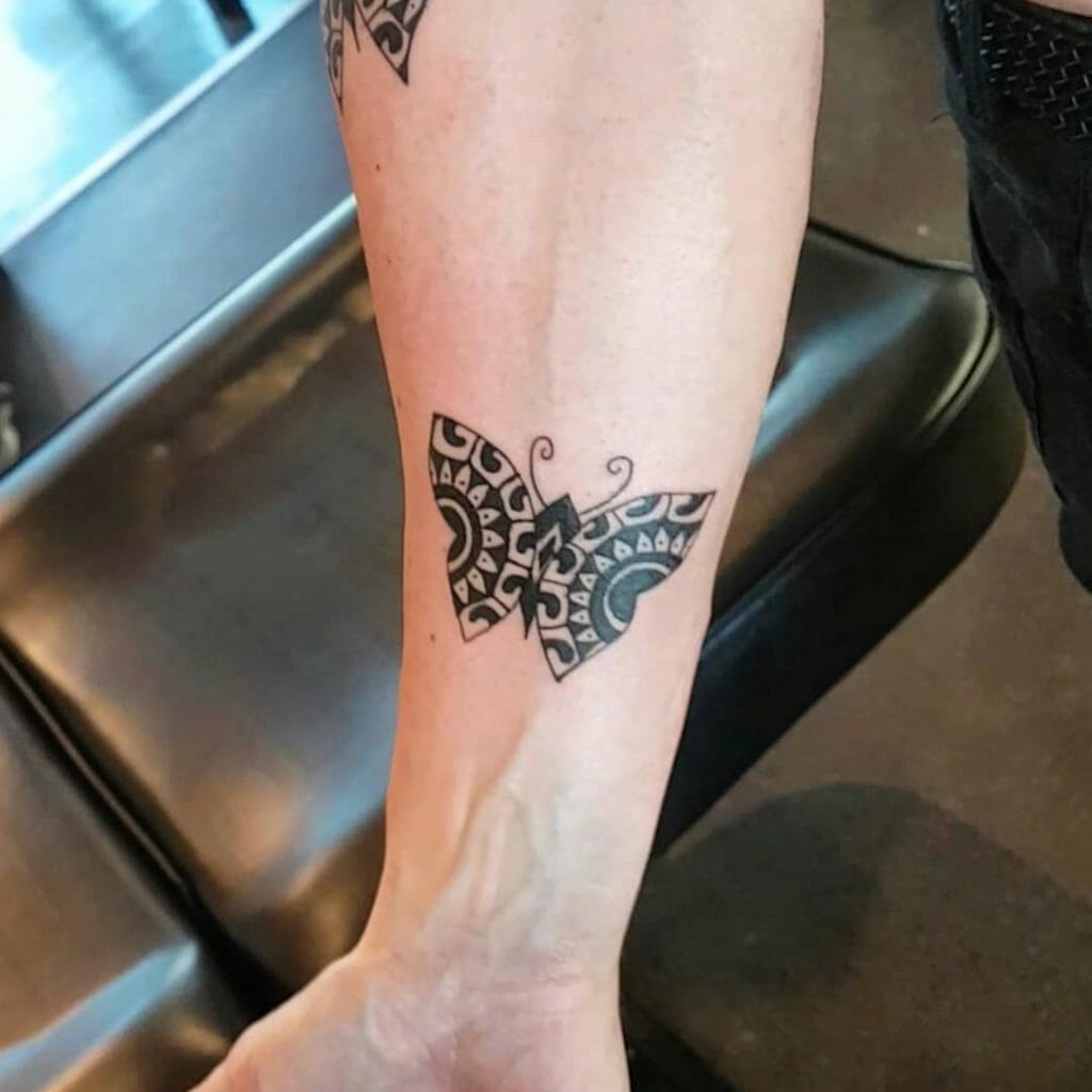 Tribal Butterfly Tattoo Idea