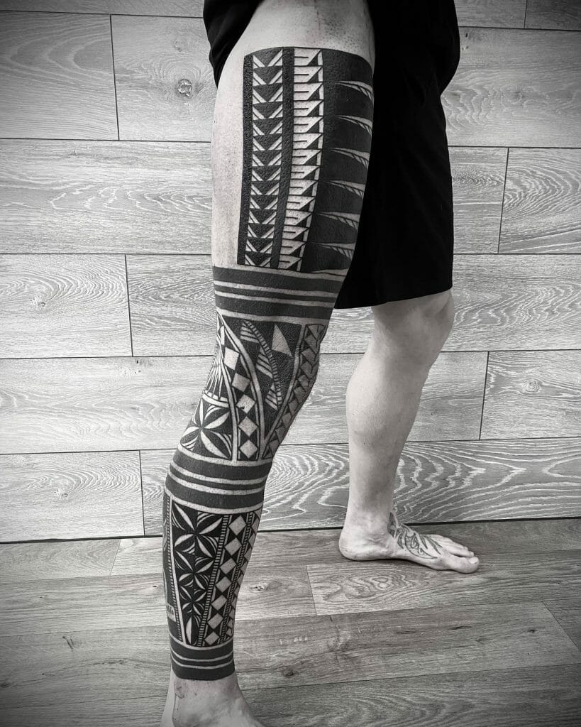 Tribal Tattoos on Legs
