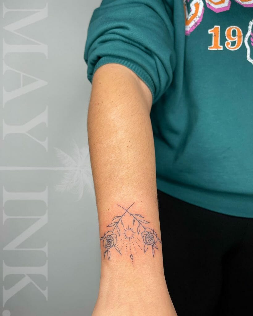 Upside Down Rose Tattoos On Hand ideas