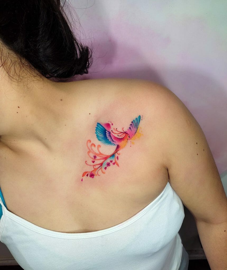 Vibrant Small Phoenix Tattoos