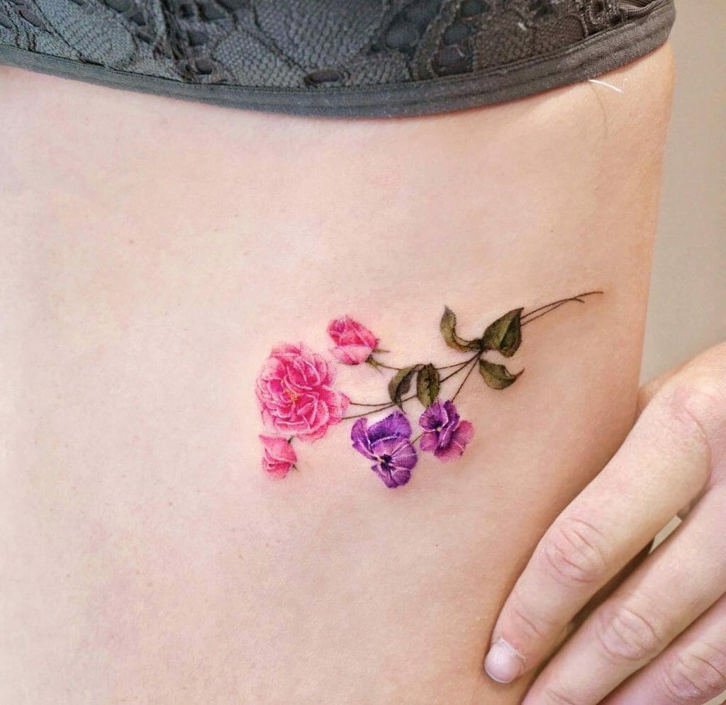 Viola And Rose Tattoo