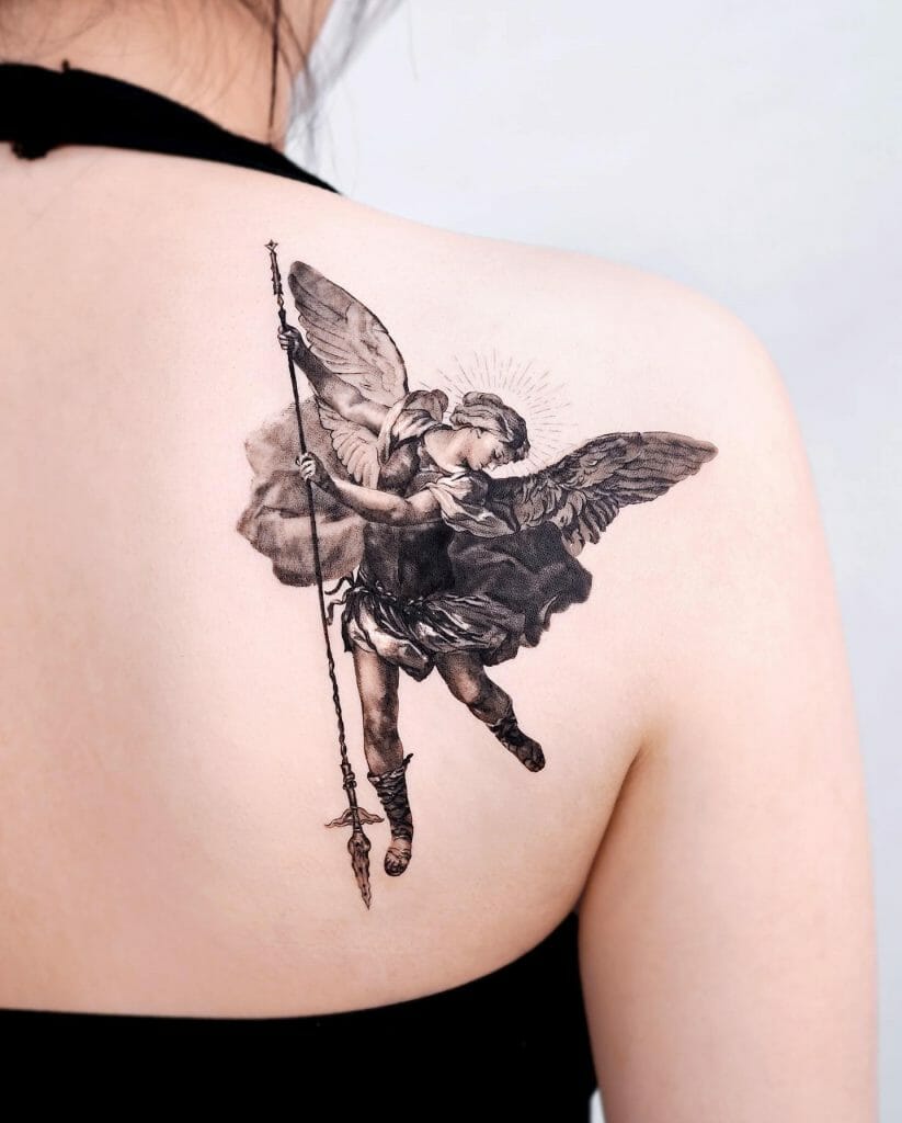 Warrior Angel Tattoo Design