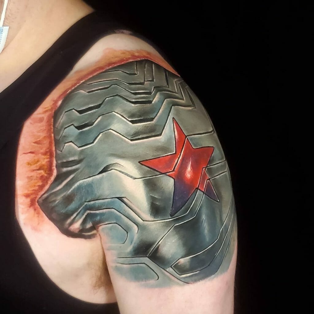 Winter Soldier Arm Tattoos That Cover Your Shoulder