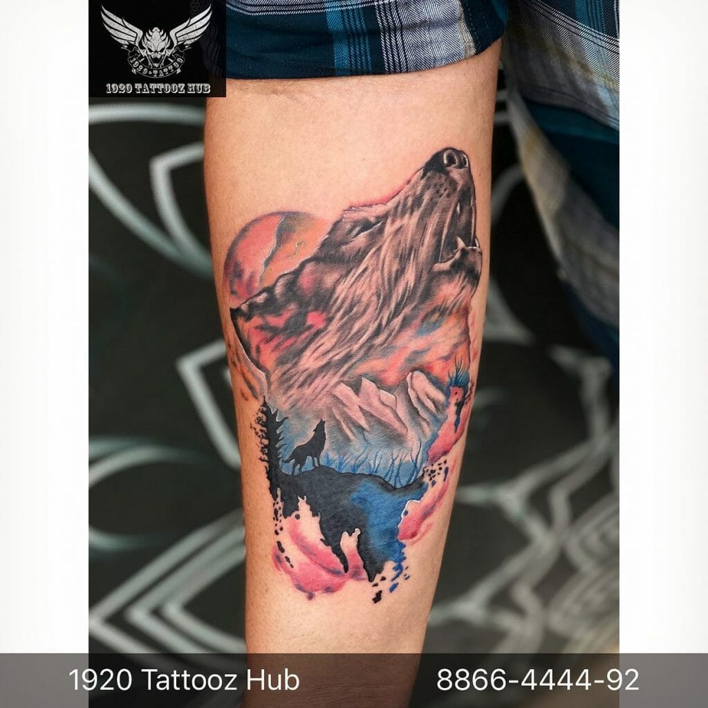 Wolf Tattoo On Wrist