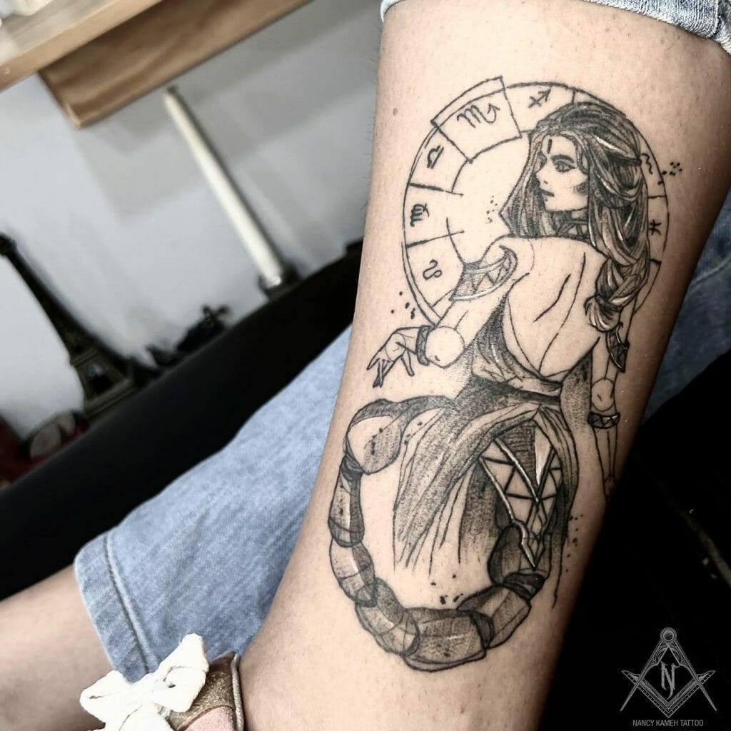 Women Scorpio Tattoo