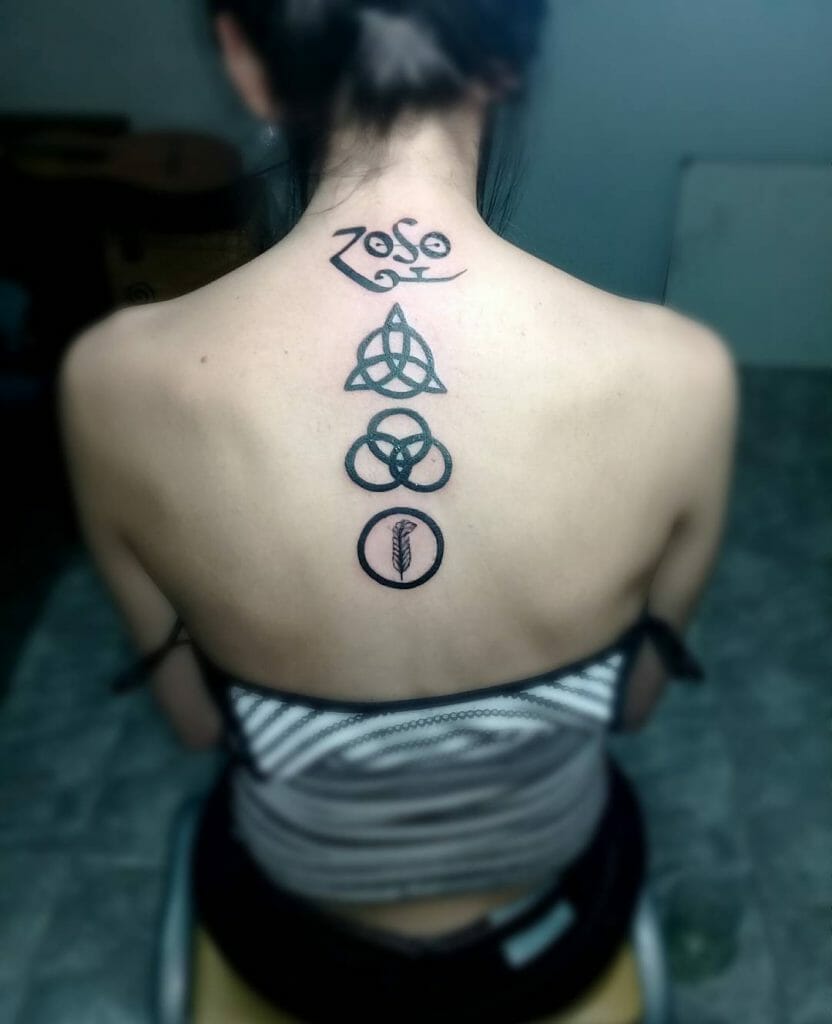 Zoso Symbol Tattoo on the Back
