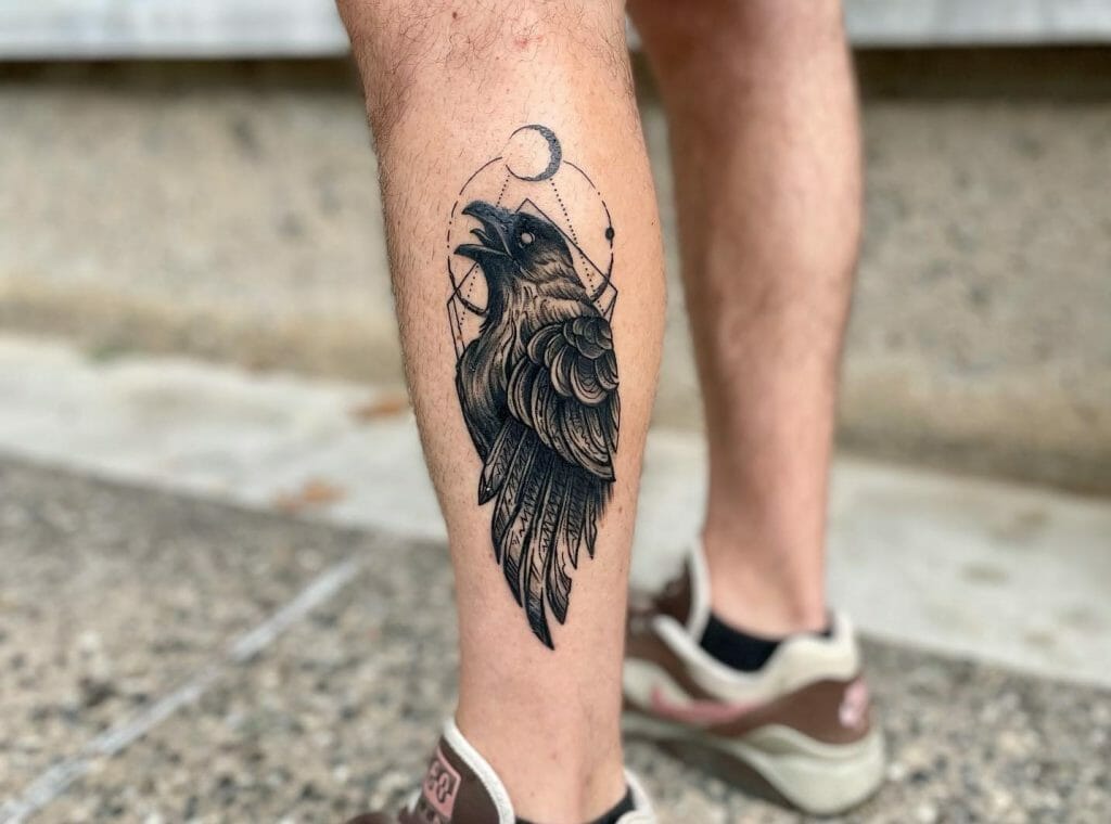 best tribal Raven Tattoo