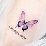 purple butterfly tattoo
