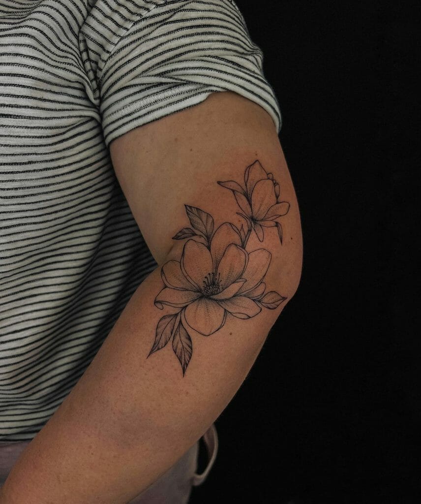 A Beautiful Floral Hand Tattoo